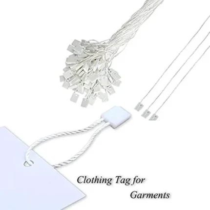 White Nylon Garment Hang Tag String Cord