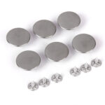 Silver Stainless Steel Jeans Metal Buttons - Pack of 6