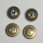 Metal button, fish eye, 13mm